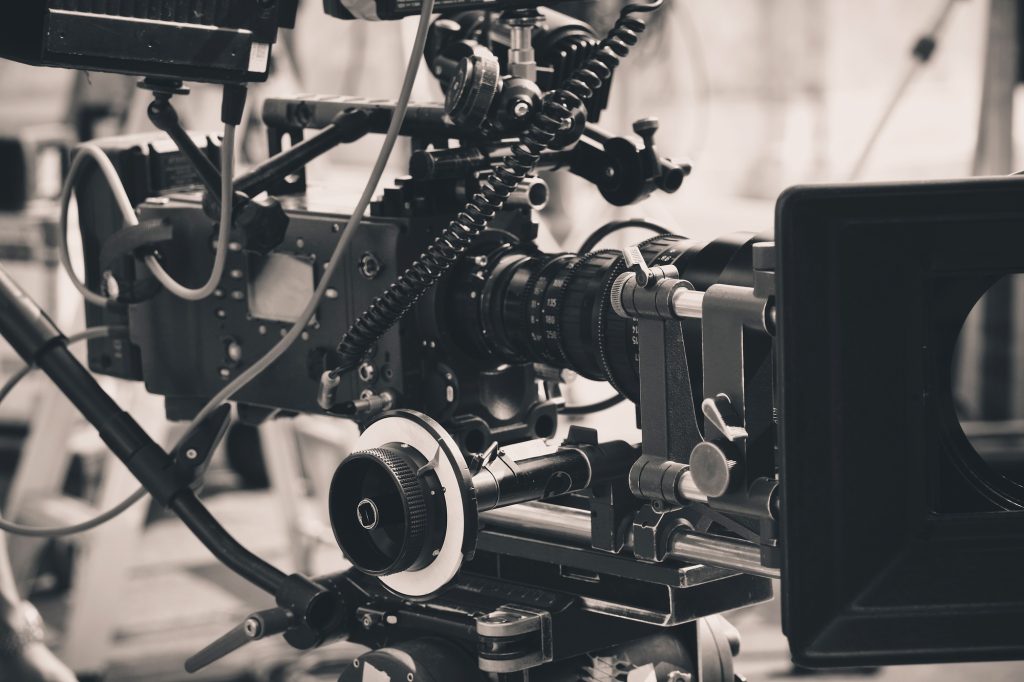 Filming with professional camera